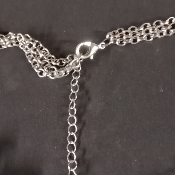 Aqua-blue Glass Bead Necklace #963 - Picture 3 of 6